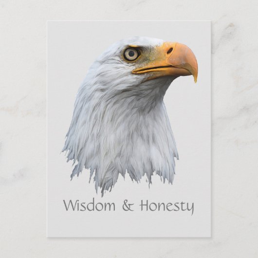 Bald Eagle Wisdom & Eerlijkheid aanpasbaar Briefkaart (Voorkant)