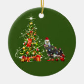 BALD EAGLE With Hat Scaft Christmas Keramisch Ornament (Voorkant)