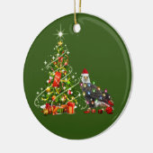 BALD EAGLE With Hat Scaft Christmas Keramisch Ornament (Links)