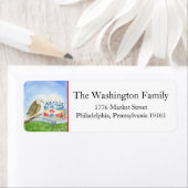 Bald Eagle With Patriotic Cake Etiket (Insitu)