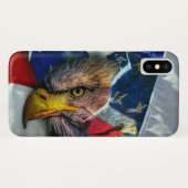 Bald Eagle Wolf American Flag Case-Mate iPhone Case (Achterkant (horizontaal))