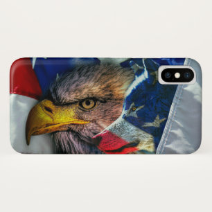 Bald Eagle Wolf American Flag Case-Mate iPhone Case