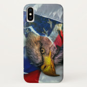Bald Eagle Wolf American Flag Case-Mate iPhone Case (Achterkant)