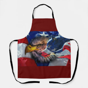 Bald Eagle Wolf American Flag Schort