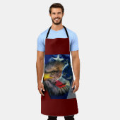 Bald Eagle Wolf American Flag Schort (Gedragen)