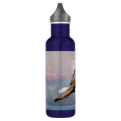 Bald Eagle zweven over bergen Natuur Waterfles (Links)