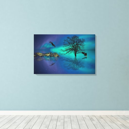 Bald Eagles Canvas Afdruk (Insitu (Houten vloer))