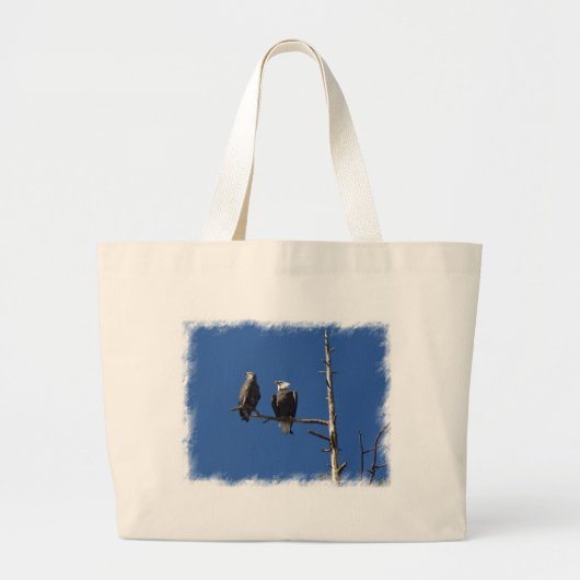 Bald Eagles Grote Tote Bag (Voorkant)
