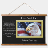 Bald Eagles hoofd je te zien Hangend Wandkleed (Voorkant)