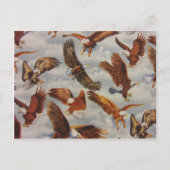 Bald Eagles in Flight Briefkaart (Voorkant)