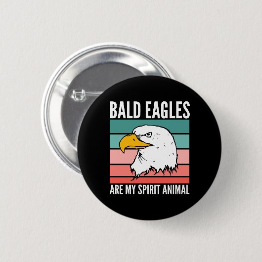 Bald Eagles is mijn dierlijk Ronde Button 5,7 Cm (Voorkant /achterkant)