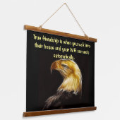 Bald Eagles met kracht Hangend Wandkleed (Gebogen)