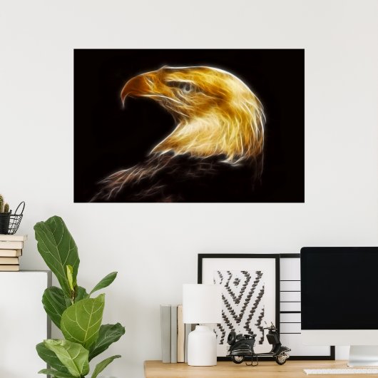 Bald Eagles met poster (Thuiskantoor)