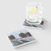 Bald Eagles Stone Onderzetter (Zijkant)