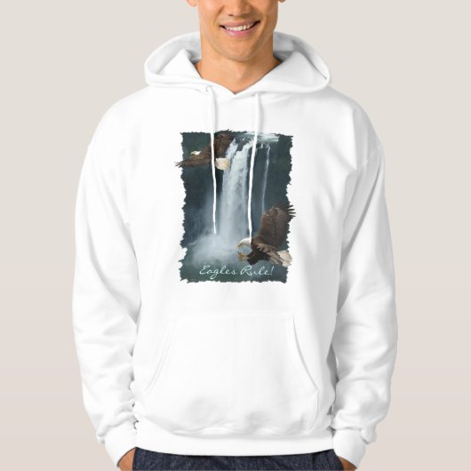 Bald Eagles & Water-herfst Natuur Scene Hoodie (Voorkant)