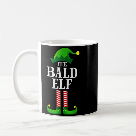 Bald Elf Matching Family Group Christmas Party Pyj Koffiemok (Links)