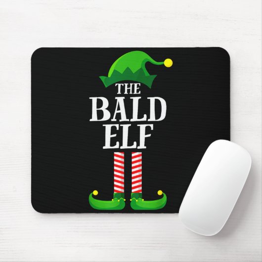 Bald Elf Matching Family Group Christmas Party Pyj Muismat (Met muis)