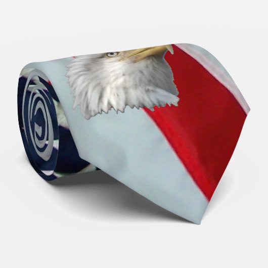 BALD ELGF — AMERIKAANSE VLAG STROPDAS (Opgerold)