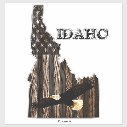 BALD ELGF - BRANDSTOFHOUT - IDAHO PATRIOT BLK STICKER (Vel)