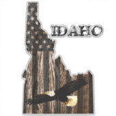 BALD ELGF - BRANDSTOFHOUT - IDAHO PATRIOT BLK STICKER (Voorkant)