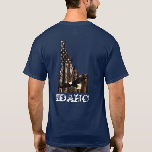 BALD ELGF - BRANDSTOFHOUT - IDAHO PATRIOT BLK T-SHIRT (Achterkant)