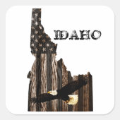 BALD ELGF - BRANDSTOFHOUT - IDAHO PATRIOT BLK VIERKANTE STICKER (Voorkant)