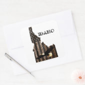 BALD ELGF - BRANDSTOFHOUT - IDAHO PATRIOT BLK VIERKANTE STICKER (Envelop)