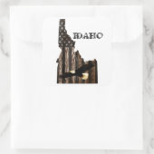 BALD ELGF - BRANDSTOFHOUT - IDAHO PATRIOT BLK VIERKANTE STICKER (Tas)