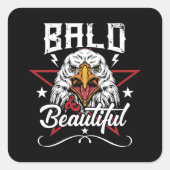 Bald en Beauful Eagle Vierkante Sticker (Voorkant)