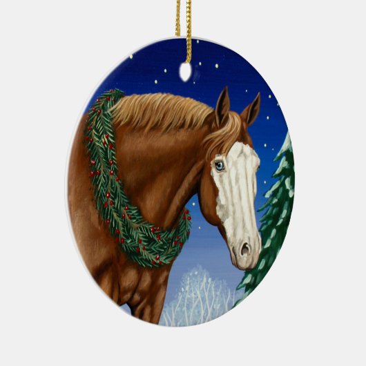 Bald Face Horse Holiday Ornament (Rechts)