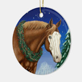 Bald Face Horse Holiday Ornament (Links)