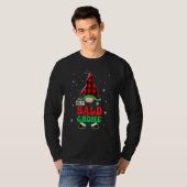 Bald Gnome Buffalo Plaid Matching Family Christmas T-shirt (Voorkant volledig)