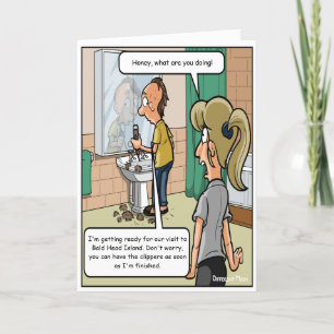 Bald Head Island Funny Birthday Card Kaart