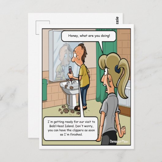 Bald Head Island Funny Briefkaart (Voorkant / Achterkant)