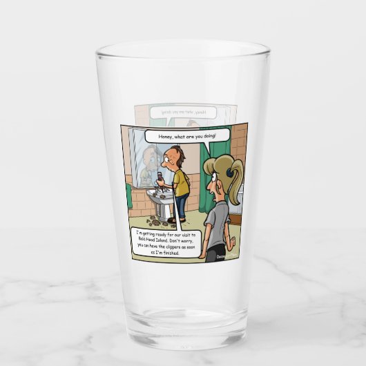 Bald Head Island Funny Drink Glass Glas (Voorkant)