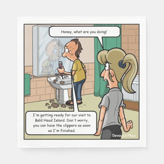 Bald Head Island Funny Party Servetten (Voorkant)