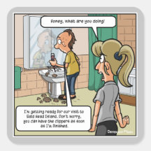 Bald Head Island Grappige Stickers