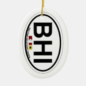 Bald Head Island. Keramisch Ornament (Voorkant)