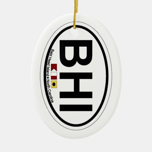 Bald Head Island. Keramisch Ornament (Voorkant)