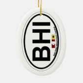 Bald Head Island. Keramisch Ornament (Achterkant)