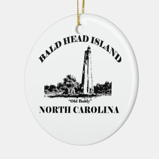 Bald Head Island. Keramisch Ornament (Links)