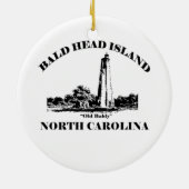 Bald Head Island. Keramisch Ornament (Achterkant)