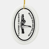 Bald Head Island. Keramisch Ornament (Voorkant)