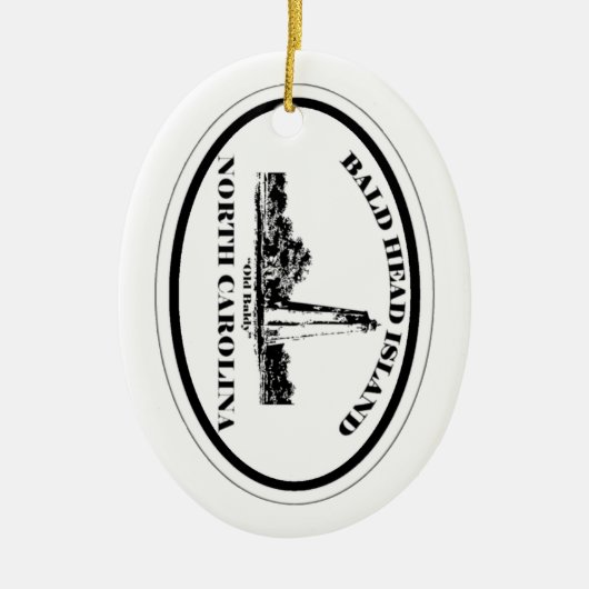 Bald Head Island. Keramisch Ornament (Voorkant)