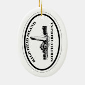 Bald Head Island. Keramisch Ornament (Achterkant)