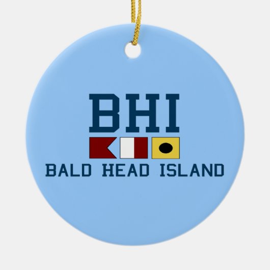 Bald Head Island. Keramisch Ornament (Voorkant)