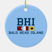 Bald Head Island. Keramisch Ornament (Achterkant)