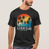 Bald Head Island North Carolina Palm Tree Beach So T-shirt (Voorkant)