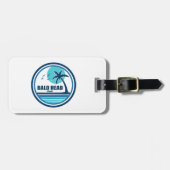 Bald Head Island North Carolina Palmboom Vogels Bagagelabel (Voorkant horizontaal)