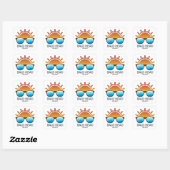 Bald Head Island North Carolina zonnebril Vierkante Sticker (Vel)